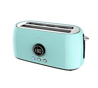 Cecotec Tostapane digitale ClassicToast 15000 Blue ExtraDouble. 1500W, 2 fessure extra-larghe per 4 fette, 3 funzioni predefinite, 6 livelli di potenza.