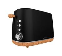 Cecotec Tostapane digitale TrendyToast 9000 Black Woody con 2 fessure lunghe extra larghe, 2 fette di pane, 900 W, 3 funzioni preimpostate