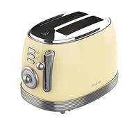 Cecotec Toast Taste 800 Tostor elettrico giallo chiaro 850W - 6 livelli - 2 corti scanalature strane - Capacità per 2 arrost