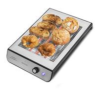 Cecotec Tostapane Orizzontale Turbo Easy toast Inox. 3 resistenze di quarzo, 6 livelli di tostatura, raccogli briciole, 900 W