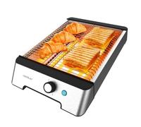 Cecotec Tostapane Pane Orizzontale Tostapane Piatto 3 Resistenze Niceslice Inox. 1000W, Tutti I Tipi Di Pane E Panini, Resistenze Al Quarzo, Finitura In Acciaio Inox, 6 Fasi Di Tostatura