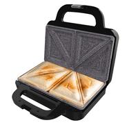 Cecotec Tostapane, Piastra Elettrica Rock'nToast Deep Classic, 1000 W, Maggiore ampiezza, Piastre triangolari, Tostatura uniforme, Rivestimento RockStone, Capacità 2 Sandwich, Senza PFOA