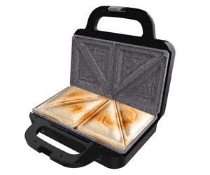 Cecotec Tostapane, Piastra Elettrica Rock'nToast Deep Classic, 1000 W, Maggiore ampiezza, Piastre triangolari, Tostatura uniforme, Rivestimento RockStone, Capacità 2 Sandwich, Senza PFOA