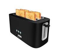 Cecotec Tostapane Toast&Taste 16000 Extra Double. 1630 W, Plastica con 2 fessure lunghe extra-larghe, 3 Funzione predefinite