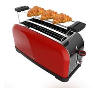 Cecotec Tostapane Vertical 2 Fessure Lunghe Toastin Time 1500 Red 1500 W 4 Fette