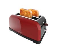 Cecotec Tostapane verticale Toastin' time 1500 Red Lite, Potenza 1500W, Capacità per 4 fette, Doppia fessura lunga e fessura larga da 3,8 cm, Sistema di centratura automatica, 7 livelli di tostatura