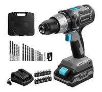 Cecotec Trapano a batteria CecoRaptor Perfect Drill 2020 X-Treme,Batteria 20V,2000 mAh, velocità senza carico di 1800 giri/min, potenza massima 50 Nm, 25+1+1 posizioni di torco,2 velocità, Multicolore