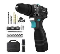 Cecotec Trapano a Percussione PowerForce 1650 Multifunction Brushless | Portatile, 16V, 2 Batterie 2000mAh, Motore Senza Spazzole, 45Nm, 2 Velocità, Testina Estraibile 2in1, Valigetta con Accessori
