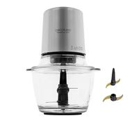 Cecotec Tritatutto Elettrico TitanGlass 1000 Max. Spatula 500W, 4 Lame Titanio, Tritura, Taglia, Affetta, ControlSpeed, Ciotola Vetro 1L, 2 Velocità, Pulse, Coperchio a Pressione, Lavastoviglie