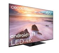 Cecotec TV LED 65" Smart TV Serie A2 ALU20065Z. 4K UHD, Android 11, Design Senza Cornice, Piedistallo, MEMC, Dolby Vision e Dolby Atmos, HDR10, 2 Altoparlanti da 10W, Modello 2023