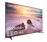 Cecotec TV LED 70" Smart TV Serie A2 ALU20070. 4K UHD, Android 11, Design Senza Cornice, MEMC, Dolby Vision e Dolby Atmos, HDR10, 2 Altoparlanti da 10W, Modello 2023