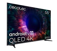 Cecotec TV QLED Smart TV da 55" Serie Vqu11055. 4K UHD, Android 11, Frameles Design, MEMC, Dolby Vision e Atmos, Subwofer, HDR10, Modello 2023