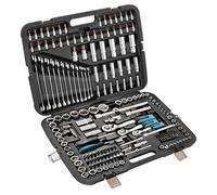 Cecotec Valigetta Porta Attrezzi 216 Pezzi ToolBox KRK 6200. 3 Cricchetti 72 Denti, Bussole CR-V, Punte S2, 12 Chiavi Fisse, Bussole Cerchi, 4 Fibbie in Metallo, Risolvi Ogni Lavoro Molto Facilmente