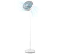 Cecotec - Ventilatore a Piantana con anello luminoso a LED e telecomando EnergySIlence FanLamp, 36 W, motore DC, uscita aria reversibile, 3 toni luminosi, touch control, timer 8 ore, 3 altezze