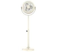 Cecotec - Ventilatore a piantana Retrò, EnergySilence 250 ClassicStyle Beige retrò. 25 W, diametro 25 cm, 3 assi aerodinamici, inclinazione regolabile, 2 velocità, elegante design beige