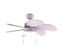 Cecotec - Ventilatore da Sffitto con luce EnergySilence Aero 3600 Vision Full Purple, 50W, Diametro 92 cm, 3 Velocità, 6 Lame Reversibili, Inverno-Estate, Utilizzo Facile, Interruttore a Catena