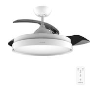 Cecotec Ventilatore da Soffitto con Luce e Pale Retrattilie EnergySilence Aero 4280 invisibile White. 40 W, diametro 106 cm, timer, 3 tonalità di luce, funzione estate-inverno