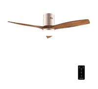 Cecotec Ventilatore da soffitto con luce e telecomando da 52" EnergySilence Aero 5600 Classic Gold&DarkWood. Motore DC 40 W, 3 pale, luce LED, timer, 6 velocità, modalità Winter/Summer