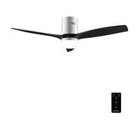 Cecotec Ventilatore da soffitto con luce e telecomando da 52" EnergySilence Aero 5600 Classic Iron&Black. Motore DC 40 W, 3 pale, luce LED, timer, 6 velocità, modalità Winter/Summer