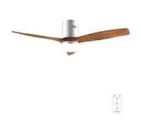 Cecotec Ventilatore da soffitto con luce e telecomando da 52" EnergySilence Aero 5600 Classic Iron&DarkWood. Motore DC 40 W, 3 pale, luce LED, timer, 6 velocità, modalità Winter/Summer