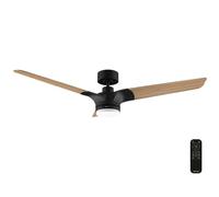 Cecotec Ventilatore da Soffitto con Luce EnergySilence Aero 318 Poplar.25W, Motore DC, Diametro 132cm, 3 Pale, 3 Toni LED, Telecomando, Timer, 6 Velocità, Inverno/Estate, Lampadina Non Inclusa