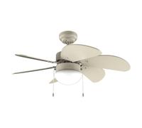 Cecotec - ventilatore da Soffitto con luce EnergySilence Aero 3600 Vision Full SunLight, 50 W, Diametro 92 cm, 3 Velocità, 6 Lame Reversibili, Inverno-Estate, Utilizzo Facile, Interruttore a Catena