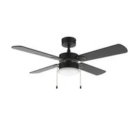 Cecotec - Ventilatore da Soffitto con luce EnergySilence Aero 450 FullBlack 50 W e 106 cm, 3 velocità, 4 pale reversibili e modalità Inverno-Estate
