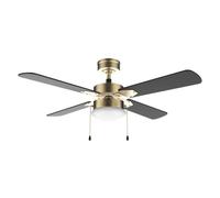 Cecotec - Ventilatore da Soffitto con luce EnergySilence Aero 450 GoldBlack 50 W, 106 cm, 3 Velocità, 4 Pale Reversibili e Modalità Inverno-Estate