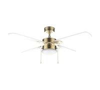 Cecotec - Ventilatore da Soffitto con luce EnergySilence Aero 450 GoldWhite 50 W e 106 cm con luce, 3 Velocità, 4 Pale Reversibili e Modalità Inverno-Estate