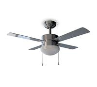 Cecotec Ventilatore da Soffitto con Luce EnergySilence Aero. 450 W, Consumo Energetico, Diametro 106 cm, Luce, 4 Pale Reversibili, 3 Velocità, Funzione Invernale, Finitura Grigia o Bianca
