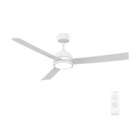 Cecotec Ventilatore da Soffitto con Luce EnergySilence Aero 452 QuickSnap White.30W, Motore DC, Diametro 132cm, 3 Pale, 3 Toni LED, Telecomando, Timer, Montaggio Rapido con Click, Installazione Facile