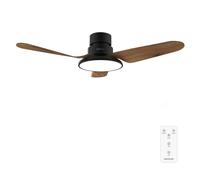 Cecotec Ventilatore da Soffitto con Luce EnergySilence Aero 5200 Light DarkWood. 40 W, Diametro 109 cm, Lampada a LED, Telecomando, 6 Velocità, 3 Pale, Timer Fino a 8 Ore, Estate/Inverno,