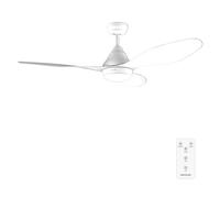 Cecotec Ventilatore da Soffitto con Luce EnergySilence Aero 5200 White. 62 W, Diametro 121 cm, Lampada a LED, Telecomando, 3 Velocità, Timer Fino a 8 Ore, 3 Pale, Estate/Inverno