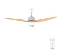 Cecotec Ventilatore da Soffitto con Luce EnergySilence Aero 5250 WhiteWood. 62 W, Diametro 121 cm, Lampada LED 18 W, Telecomando, 3 Velocità, Timer Fino a 8 Ore, 3 Pale, Estate/Inverno