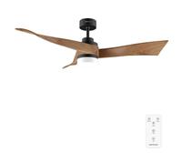 Cecotec Ventilatore da Soffitto con Luce EnergySilence Aero 5285 DarkWood. Motore DC 40W, Lampada a LED, Telecomando, Timer fino a 8 ore, 6 velocità, Estate/Inverno, Design curato