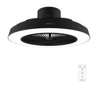 Cecotec Ventilatore da Soffitto con Luce EnergySilence LampAero 600 InsideBlack. Luce a LED, 20 W, Diametro 50 cm, Telecomando, Timer Fino a 8 Ore, 3 Velocità, 5 Pale, Estate/Inverno