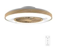 Cecotec Ventilatore da Soffitto con Luce EnergySilence LampAero 600 InsideWood. Luce Anulare a LED, 20 W, Diametro 60 cm, Telecomando, Timer Fino a 8 Ore, 3 Velocità, 5 Pale, Estate/Inverno