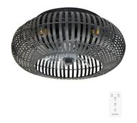 Cecotec Ventilatore da Soffitto con Luce EnergySilence LampAero 600 Natural DarkWood. Paralume in Legno Bicolore, 20 W, Lampada Inclusa, Telecomando, Timer 8 Ore, 3 Velocità, 5 Pale, Estate/Inverno