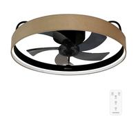 Cecotec Ventilatore da Soffitto con Luce EnergySilence LampAero 650 Beige Design. Paralume in Vimini, 20 W, Lampada Inclusa, Telecomando, Timer Fino a 8 Ore, 3 Velocità, 5 Pale, Estate/Inverno