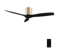 Cecotec Ventilatore da Soffitto con Telecomando da 132cm EnergySilence Aero 5400 Classic Gold&Black. Motore DC 40W, 3 Pale, 6 Velocità, Timer fino a 8h, Modo Winter/Summer, Benessere e Comfort in Casa