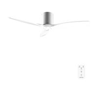 Cecotec Ventilatore da Soffitto con Telecomando da 132cm EnergySilence Aero 5400 Classic Iron&White. Motore DC 40W, 3 Pale, 6 Velocità, Timer fino a 8h, Modo Winter/Summer, Benessere e Comfort in Casa