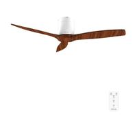 Cecotec Ventilatore da Soffitto con Telecomando da 132cm EnergySilence Aero 5400 Classic White&DarkWood. Motore DC 40W, 3 Pale, 6 Velocità, Timer fino a 8h, Modo Winter/Summer, Massimo Comfort in Casa