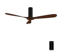 Cecotec Ventilatore da soffitto con telecomando da 52" EnergySilence 5400 Classic Black&DarkWood. Motore DC 40 W, 3 pale, 6 velocità, timer fino a 8 ore, modalità Winter/Summer