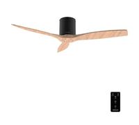 Cecotec Ventilatore da soffitto con telecomando da 52" EnergySilence Aero 5400 Classic Black&LightWood. Motore DC 40 W, 3 pale, 6 velocità, timer fino a 8 ore, modalità Winter/Summer