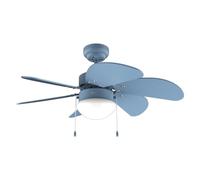 Cecotec - Ventilatore da Soffitto EnergySilence Aero 3600 Vision Full Blue 50W, Diametro 92 cm, 3 Velocità, 6 Lame Reversibili, Modalità Inverno-Estate, Utilizzo Facile, Interruttore a Catena