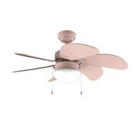 Cecotec - Ventilatore da Soffitto EnergySilence Aero 3600 Vision Full Pink con luce. 50 W, Diametro 92 cm, 3 Velocità, 6 Lame Reversibili, Inverno-Estate, Utilizzo Facile, Interruttore a Catena