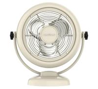 Cecotec - Ventilatore da Tavolo EnergySilence 800 RetroDesk Beige, Potenza 20 W, 8 pollici, Inclinazione regolabile, 3 pale aerodinamiche, 2 velocità, Base robusta e stabile