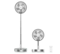 Cecotec - Ventilatore portatile pieghevole, con telecomando EnergySilence 800 FoldAir Portable Control. Batteria da 7200 mAh, estensibile, oscillazione automatica, 8 pollici, 4 velocità