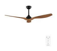 Cecotec - Ventilatori da Soffitto EnergySilence Aero 5200 BlackWood - 35 W, Diametro 132 cm, Telecomando, Timer Fino a 8 Ore, 6 Velocità, 3 Pale, Estate/Inverno, Altezza Regolabile