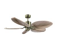 Cecotec - Ventilatori da Soffitto EnergySilence Aero 5200 Natural Palm - 35 W, Diametro 127 cm, 4 Pale Naturali, Timer 8 Ore, 6 Velocità, Telecomando, Estate/Inverno, Design Regolabile